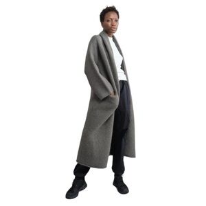 Maxi Length Jersey Cardigan Duster Robe Open Front w/ Belt & Pockets Size Medium